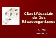 Clasificación de los Microorganismos M. PAZ UMG-2011
