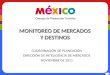 MONITOREO DE MERCADOS Y DESTINOS COORDINACIÓN DE PLANEACIÓN DIRECCIÓN DE INTELIGENCIA DE MERCADOS NOVIEMBRE DE 2011