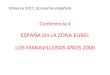 Conferencia 4 ESPAÑA EN LA ZONA EURO: LOS MARAVILLOSOS AÑOS 2000 Minerve 2011. Economía española