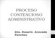 PROCESO CONTENCIOSO ADMINISTRATIVO Dra. Rosario Acevedo Kenchau