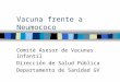 Vacuna frente a Neumococo Comité Asesor de Vacunas Infantil Dirección de Salud Pública Departamento de Sanidad GV