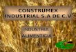 CONSTRUMEX INDUSTRIAL S.A DE C.V INDUSTRIA ALIMENTICIA