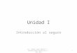 Unidad I Introducción al seguro 1 Lic. Amado Jorge Adorno F. - Contabilidad Financiera V - Año 2013