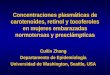 Concentraciones plasmáticas de carotenoides, retinol y tocoferoles en mujeres embarazadas normotensas y preeclámpticas Cuilin Zhang Departamento de Epidemiología