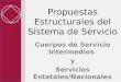 Propuestas Estructurales del Sistema de Servicio Cuerpos de Servicio Intermedios y Servicios Estatales/Nacionales