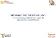 SEGURO DE DESEMPLEO (Antecedentes, objetivos, reglas de operación y estadísticas)