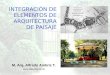 INTEGRACIÓN DE ELEMENTOS DE ARQUITECTURA DE PAISAJE M. Arq. Alfredo Ambriz T. 
