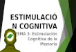 ESTIMULACIÓN COGNITIVA TEMA 3: Estimulación Cognitiva de la Memoria