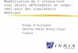 1 Modélisation de linteraction avec objets déformables en temps-réel pour des simulateurs médicaux Diego dAulignac GRAVIR/INRIA Rhone-Alpes France