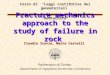 Fracture mechanics approach to the study of failure in rock Claudio Scavia, Marta Castelli Politecnico di Torino Dipartimento di Ingegneria Strutturale