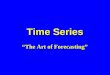 Time Series The Art of Forecasting. Learning Objectives Describe what forecasting is Explain time series & its components Smooth a data series –Moving