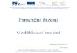 Finanční řízení - vzdělávací modul