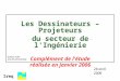 Ireq Les Dessinateurs – Projeteurs du secteur de l'Ingénierie Complément de l'étude réalisée en janvier 2006 28 avril 2006 Evelyne HUET Erik ZOLOTOUKHINE