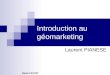 Introduction au géomarketing Laurent PIANESE Master 2 IE STAT