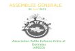 ASSEMBLEE GENERALE 05 Avril 2011 Association Petite Enfance Erdre et Donneau (APEED)