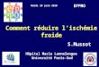 Comment réduire lischémie froide S.Mussot Hôpital Marie Lannelongue Université Paris-Sud Mardi 29 juin 2010 EFPMO