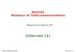 RSX101 Réseaux et Télécommunications Diaporama séance 10 Internet (1) Révision AJean-Claude KOCH