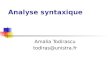 Analyse syntaxique Amalia Todirascu todiras@unistra.fr