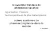Le système français de pharmacovigilance organisation, missions bonnes pratiques de pharmacovigilance autres systèmes de pharmacovigilance dans le monde