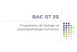 BAC ST 2S Programme de biologie et physiopathologie humaines