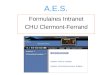 A.E.S. Formulaires Intranet CHU Clermont-Ferrand
