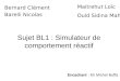 Sujet BL1 : Simulateur de comportement réactif Bernard Clément Barelli Nicolas Maitrehut Loïc Ould Sidina Mahi Encadrant : Mr Michel Buffa