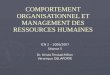 COMPORTEMENT ORGANISATIONNEL ET MANAGEMENT DES RESSOURCES HUMAINES ICN 2 – 2006/2007 Séance 5 Dr. Krista Finstad-Milion Véronique DELAPORTE