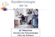 Épidémiologie de la tuberculose JC Meurice Service de Pneumologie CHU de Poitiers
