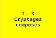 I. 3 Cryptages composés Sommaire 1.Composition de systèmes cryptographiques 2.Cryptages par blocs et en chaîne 3.Cryptage de Feistel 4.Réalisation de