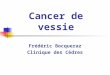 Cancer de vessie Frédéric Bocqueraz Clinique des Cèdres