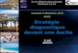 Stratégie diagnostique devant une Ascite Vendredi 17 Décembre 2010 Agadir Pr Adil IBRAHIMI Service dHépato-gastroentérologie CHU Hassan II de Fès