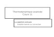 Thermodynamique avancée Cours 11 La stabilité verticale Stabilité latente ou convective