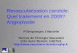 Revascularisation carotide: Quel traitement en 2009? Angioplastie P Desgranges J Marzelle Service de Chirurgie Vasculaire CHU Henri Mondor, CRETEIL 
