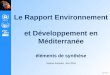 Juin 2004 - 1 Le Rapport Environnement et Développement en Méditerranée éléments de synthèse Sophia Antipolis, Juin 2004