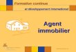 Formation continue et développement international  Agent immobilier