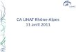 CA UNAT Rhône-Alpes 11 avril 2011. 11 avril 2011CA UNAT Rhône-Alpes211 avril 2011CA UNAT Rhône-Alpes211 avril 2011CA UNAT Rhône-Alpes2 Fonds commun de