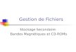 Gestion de Fichiers Stockage Secondaire: Bandes Magnétiques et CD-ROMs