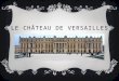 LE CHÂTEAU DE VERSAILLES. LE ROI SOLEIL – LOUIS XIV Louis XIV roi de France est un grand amateur dart, il se fera construire le plus majestueux des palais