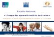 Nobodys Unpredictable « L'image des appareils auditifs en France » « L'image des appareils auditifs en France » Réalisée dans le cadre de la Journée Nationale