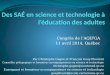 Congrès de lAQIFGA 11 avril 2014, Québec Par Christophe Gagné et François Guay-Fleurent Conseiller pédagogique et formateur-accompagnateurs en science