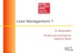 14/06/2007 Lean Management ? G. Beauvallet Projet Lean Entreprise Télécom Paris