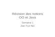 Révision des notions OO et Java Semaine 1 Jian-Yun Nie
