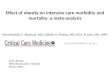 Effect of obesity on intensive care morbidity and mortality: a meta-analysis Morohunfolu E. Akinnusi, MD; Lilibeth A. Pineda, MD; Ali A. El Solh, MD, MPH