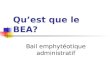 Quest que le BEA? Bail emphytéotique administratif
