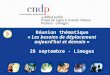 Réunion thématique « Les besoins de déplacement aujourdhui et demain » 28 septembre - Limoges