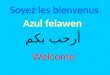 Soyez les bienvenus Azul felawen أرحب بكم Welcome