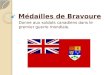 Médailles de Bravoure Donne aux soldats canadiens dans le premier guerre mondiale