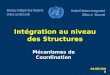 Intégration au niveau des Structures Mécanismes de Coordination Bureau Intégré des Nations Unies au Burundi United Nations Integrated Office in Burundi