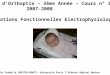 DE d’Orthoptie – 3ème Année – Cours n° 3 2007-2008 Explorations Fonctionnelles Electrophysiologiques Dr Isabelle INGSTER-MOATI- Université Paris 7 Diderot