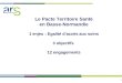 1 Le Pacte Territoire Santé en Basse-Normandie 1 enjeu : Egalité d’accès aux soins 3 objectifs 12 engagements